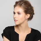 Podłużne Kolczyki Srebrne Wysadzane Cyrkoniami