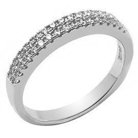 Pierścionek Srebrny z Białymi Kamieniami