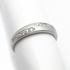 Wąska Srebrna Obrączka z Brylantowymi Cyrkoniami