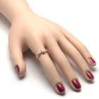 Pierścionek Srebrny Różowo Złoty z Cyrkoniami