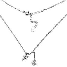 Srebrny Naszyjnik z Księżycem i Gwiazdą