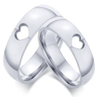 Obrączka Dla Pary z Serduszkiem Stal Szlachetna