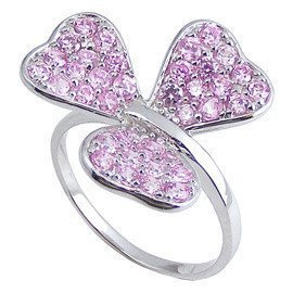 Srebrny Pierścionek w Kształcie Kwiatka