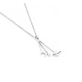 Naszyjnik Księżyc Gwiazdki Stal Szlachetna