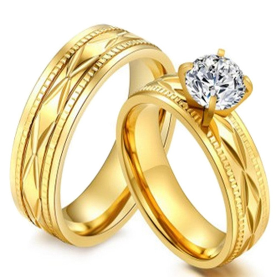 Złota Obrączka ze Stali Szlachetnej