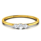 Złoty Pierścionek z Trzema Brylantami 0.09ct