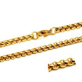 Złoty Łańcuszek Ankier ze Stali Szlachetnej 60cm