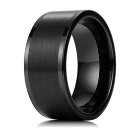 Czarna Obrączka z Wolframu Damsko Męska