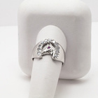 Obrączka Srebrna w Kształcie Konia z Cyrkoniami