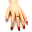 Pierścionek Srebrny z Błękitnym Opalem