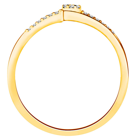 Złoty Pierścionek Zaręczynowy z Brylantami 0.10ct