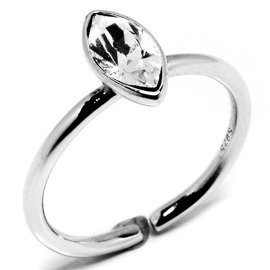 Srebrny Pierścionek z Białą Cyrkonią