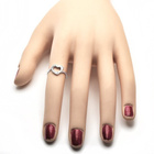 Pierścionek Srebrny z Sercem Białe Cyrkonie