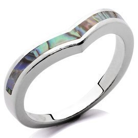 Srebrny Pierścionek z Abalonem