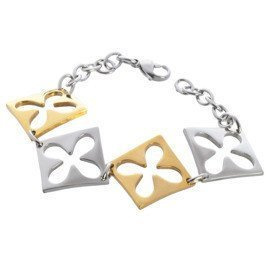 Bransoletka ze Stali ze Złotymi Aplikacjami