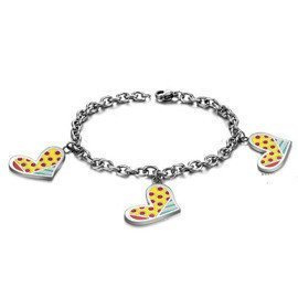 Bransoletka na Łańcuszku z Przywieszkami Serduszka