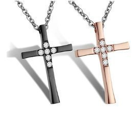 Komplet 2 Naszyjników Krzyżyki dla Pary