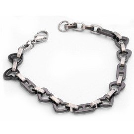 Bransoletka z Czarną Ceramiką z Serduszkami