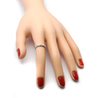 Srebrny Pierścionek Obrączka z Cyrkoniami