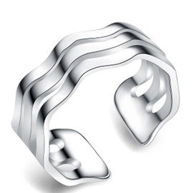 Srebrna Szeroka Obrączka z Regulacją Rozmiaru