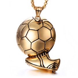 Złota Zawieszka Piłka i Korki Stal Szlachetna