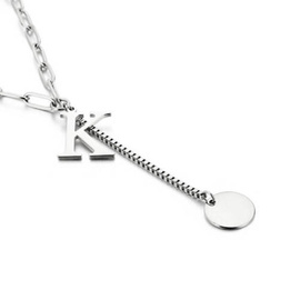 Naszyjnik Literka K Stal Szlachetna