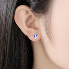 Srebrne Kolczyki Kolorowe Ważki