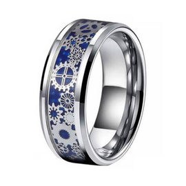 Obrączka z Wolframu Aplikacja Srebrne Tryby