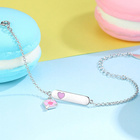 Bransoletka Srebrna Różowa Koniczynka