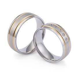 Komplet Obrączek Dla Pary Stal Szlachetna