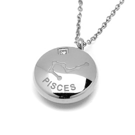 Naszyjnik Znak Zodiaku Ryby Stal Szlachetna