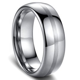 Gładka Obrączka z Wolframu dla Mężczyzny i Kobiety