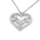 Srebrny Naszyjnik Serce z Diamentowymi Cyrkoniami