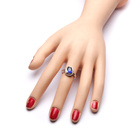 Srebrny Pierścionek z Szafirową Cyrkonią