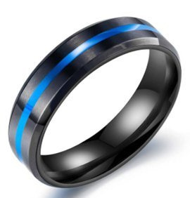Czarna Obrączka ze Stali Szlachetnej