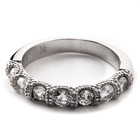 Srebrna Obrączka Wysadzana Cyrkoniami