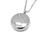 Naszyjnik Znak Zodiaku Bliźnięta Stal Szlachetna