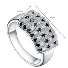 Srebrny Pierścionek Biało Czarne Kamienie