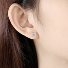 Srebrne Kolczyki Skrzydła z Cyrkoniami