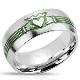 Obrączka ze Stali Chirurgicznej z Serduszkiem