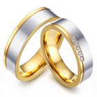 Obrączka ze Stali Chirurgicznej z Cyrkoniami