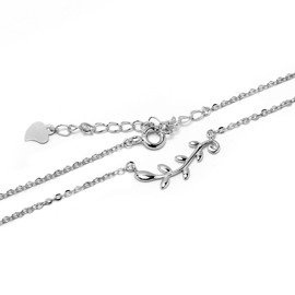 Srebrny Naszyjnik z Gałązką Celebrytka Ankier