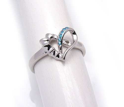 Pierścionek Srebrny w Kształcie Serca