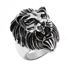 Sygnet Głowa Lwa Stal Szlachetna