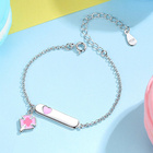 Bransoletka Srebrna Koniczynka i Serce