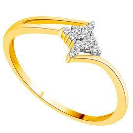 Złoty Pierścionek Zaręczynowy Wysadzany Brylantami