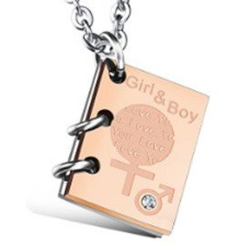 Naszyjnik Księga Dla Zakochanych Stal Szlachetna