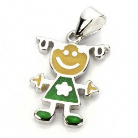 Zawieszka Srebrna Kolorowe Dziecko