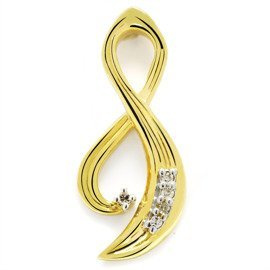 Złoty Wisiorek Wysadzany Brylanatami