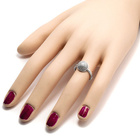 Srebrny Pierścionek Kula Wysadzana Cyrkoniami